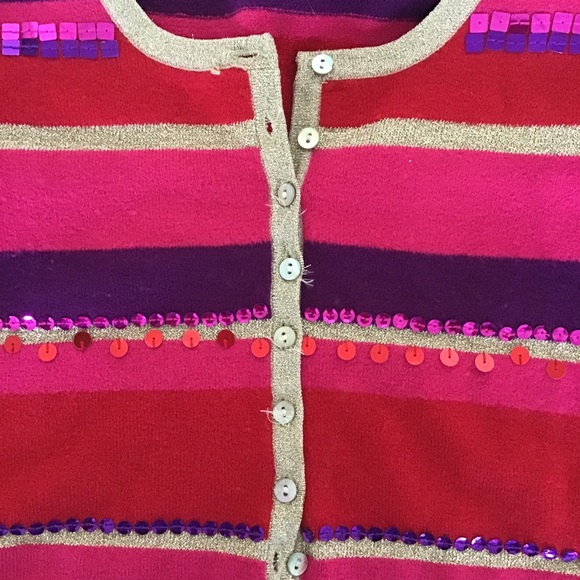PANDEMONIUM VINTAGE BOHO EMBELLISHED CARDIGAN SMALL - Picture 5 of 6